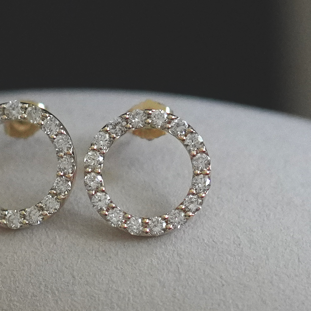 Full Circle Diamond Earrings